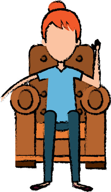 沙发上的美女化身图片下载