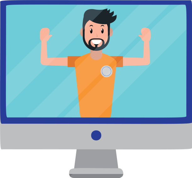 科技电脑屏幕卡通图片下载