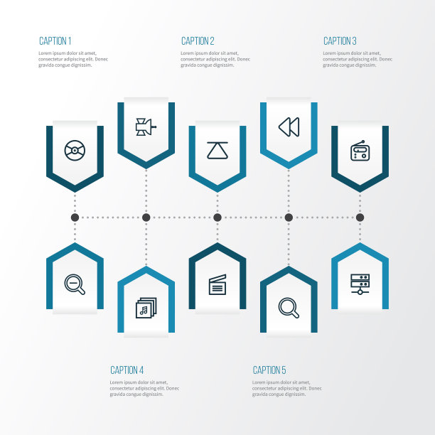 媒体大纲图标集合图片下载