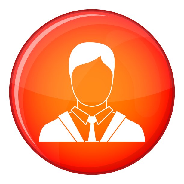 男人在商务套装图标平风格图片下载