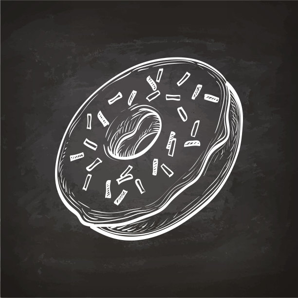 在黑板上画甜甜圈图片下载