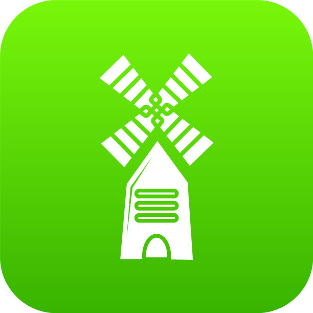 农场风车图标绿色图片下载