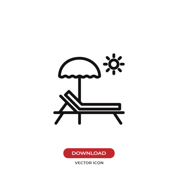 日光浴浴床图标图片下载