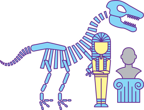 史前恐龙骨架法老木乃伊图片下载