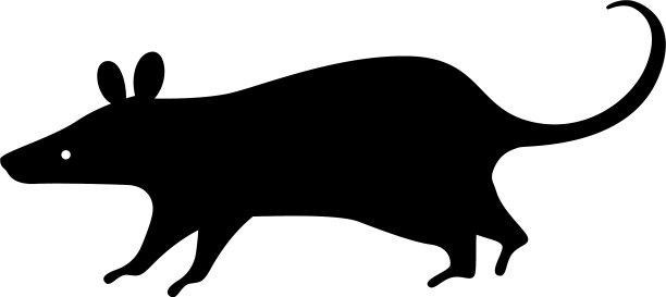 黑老鼠轮廓图片下载