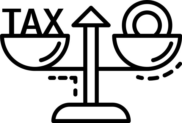 税钱平衡图标轮廓风格图片下载