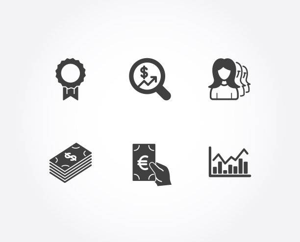 金融美元和女性猎头图标图片下载