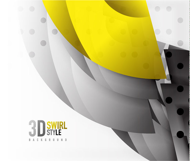 漩涡和波浪三维效果对象抽象图片下载
