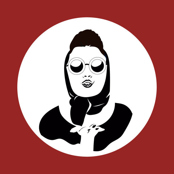 性感复古迷人的女孩戴着墨镜和图片下载