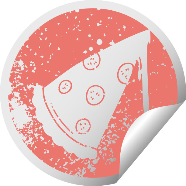 古怪的心疼圆形脱皮贴纸符号图片下载