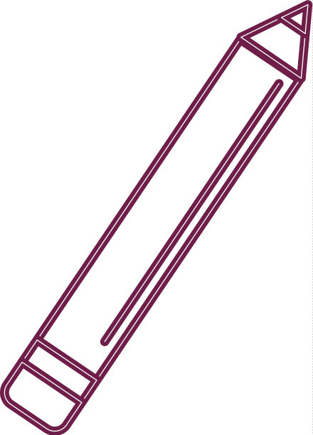 Silhoutte铅笔工具，在学校学习图标图片下载