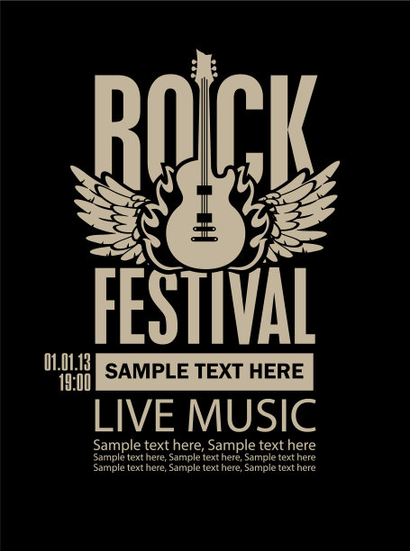 摇滚音乐节现场音乐的公告牌图片下载