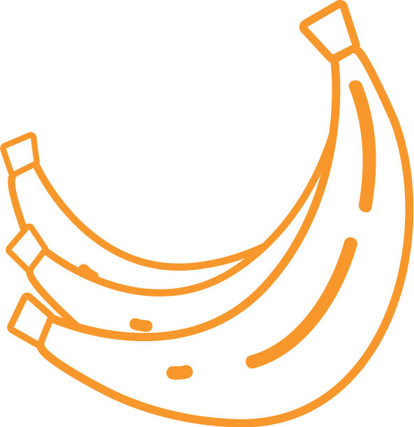 剪影香蕉水果美味新鲜营养图片下载