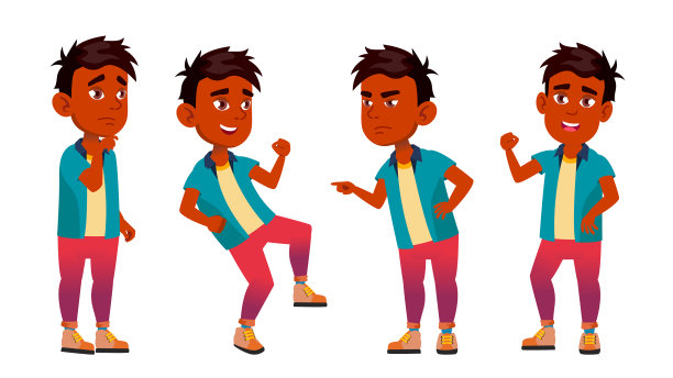 印度男孩小学的孩子快乐图片下载