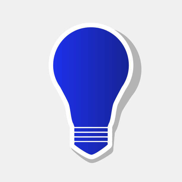 灯光灯用蓝色的图标标志新年图片下载