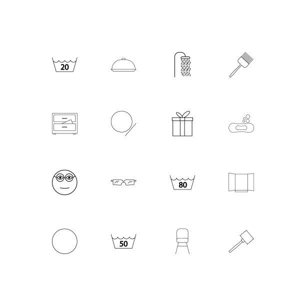 家用电器和设备简单的线性图标图片下载