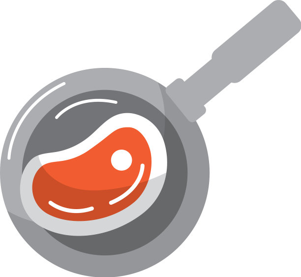 美味的肉在平底锅里图片下载