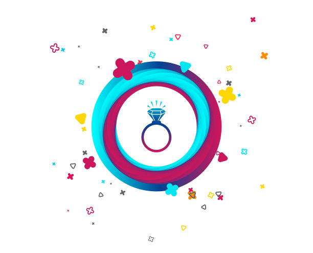 戒指标志图标珠宝与钻石符号图片下载