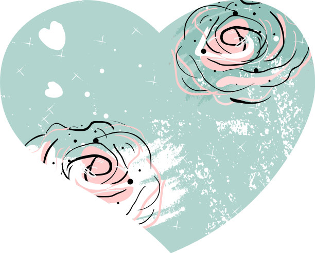 浪漫的玫瑰花边图案图片下载