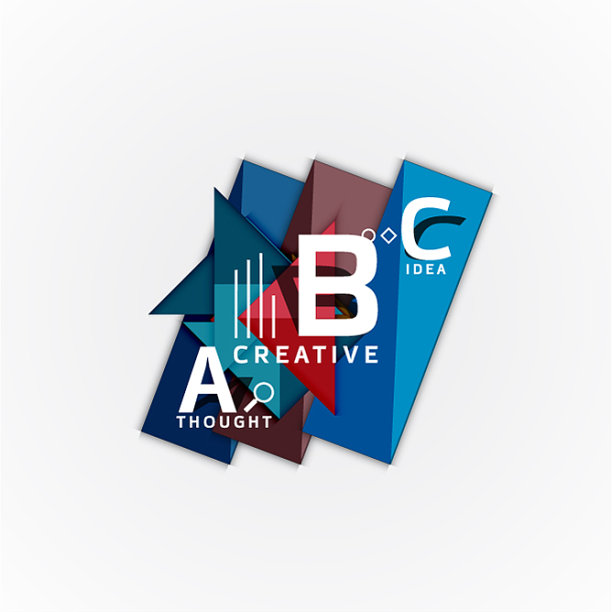 抽象几何选项信息图形横幅ab图片下载