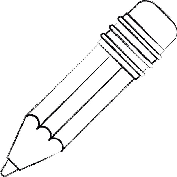 用橡皮擦素描模糊剪影图片下载