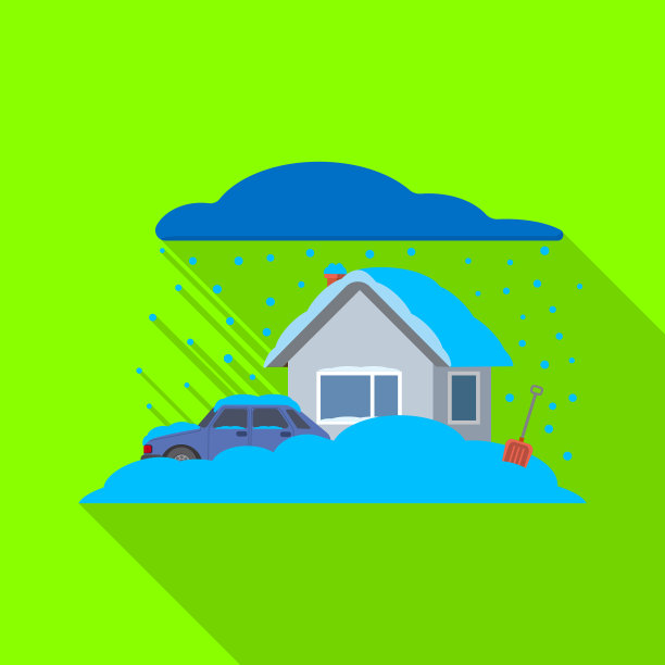 孤立对象自然灾害标志集图片下载