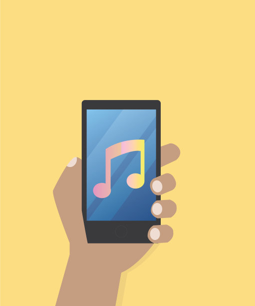 手与音乐图标在手机上图片下载