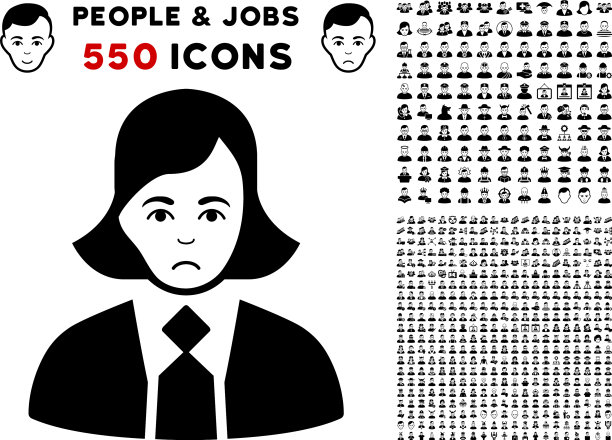 商业女性图标与奖金图片下载