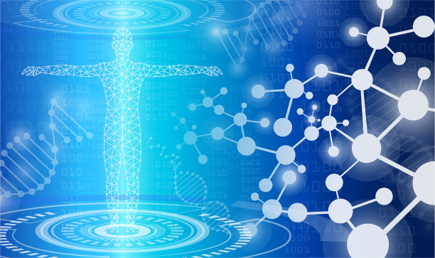 蓝色抽象背景技术概念图片下载