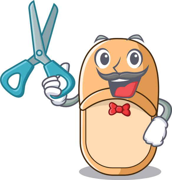 理发师一双可爱的家居拖鞋的性格图片下载