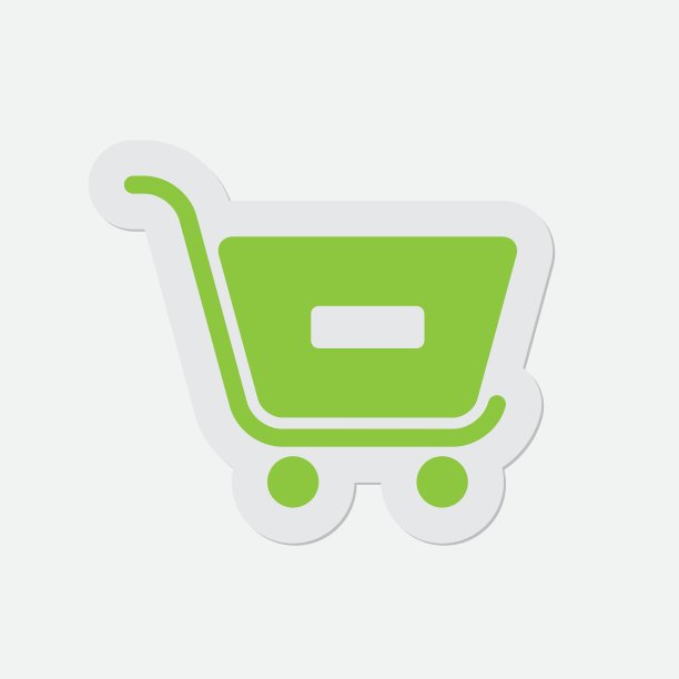 简单的绿色图标-购物车减图片下载