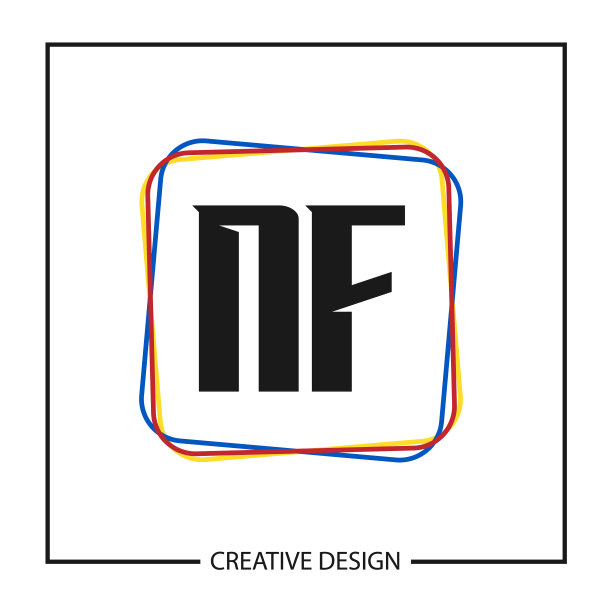 初始nf字母标志模板设计图片下载