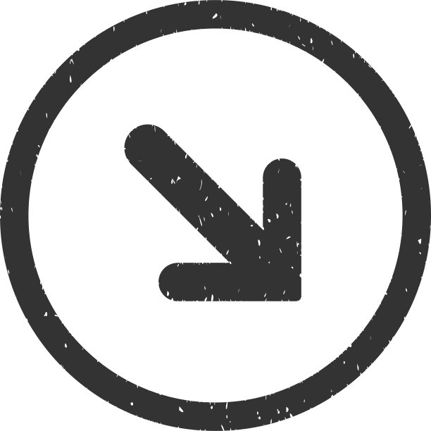 右下箭头图标橡胶图章图片下载