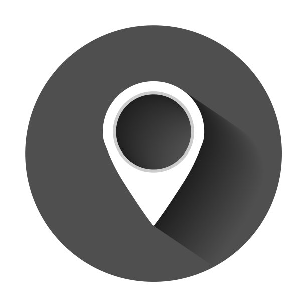 扁平风格的地图图钉图标，带GPS导航图片下载
