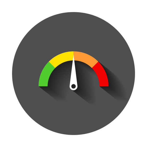仪表仪表板图标在平面风格的信用评分图片下载