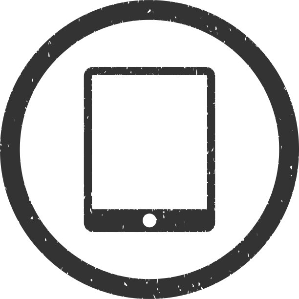平板电脑图标橡胶印章图片下载