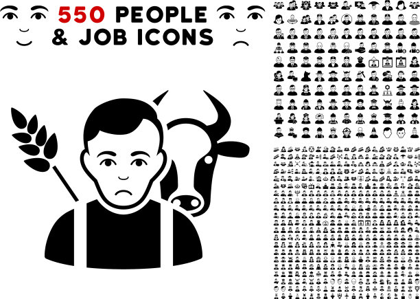 带有奖励的农民图标图片下载