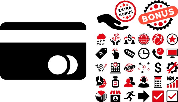 银行卡扁平图标（含赠品）图片下载