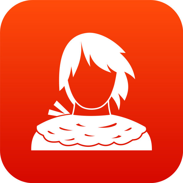 男性理发图标数字红色图片下载