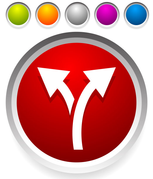 图标与2路箭头分支转移图标图片下载