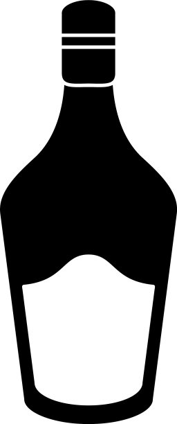 轮廓瓶奶油威士忌利口酒图标图片下载