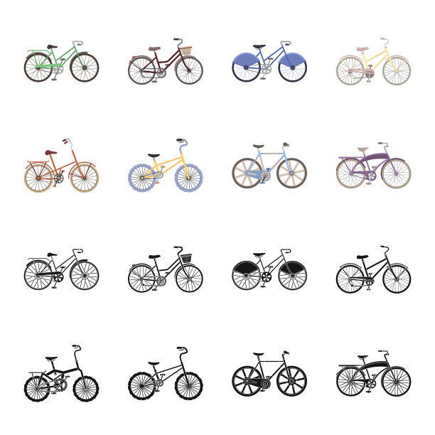 儿童自行车和其他种类不同图片下载