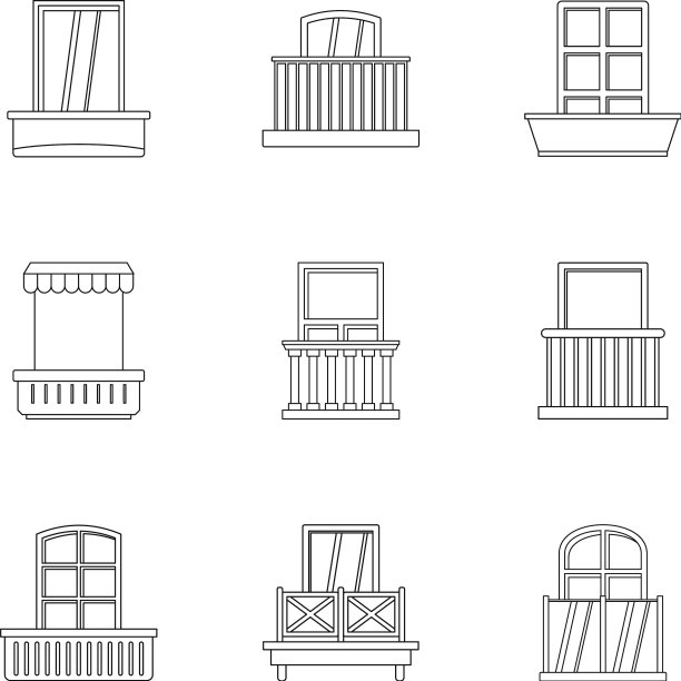 阳台图标设置大纲样式图片下载