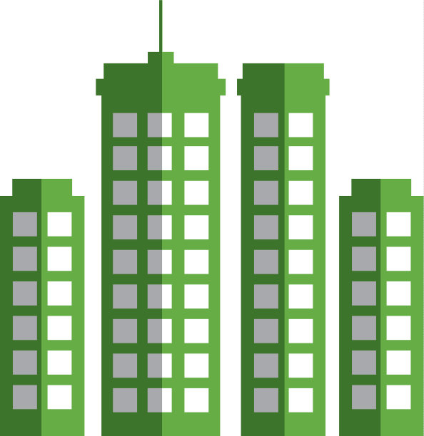 建筑城市景观孤立图标图片下载