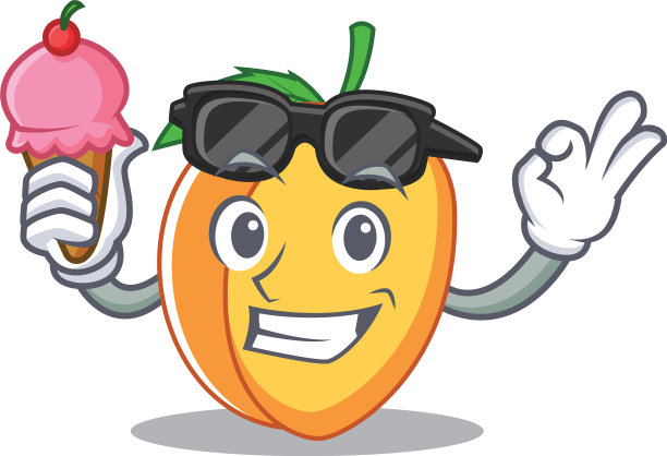 以冰淇淋杏为人物卡通风格图片下载