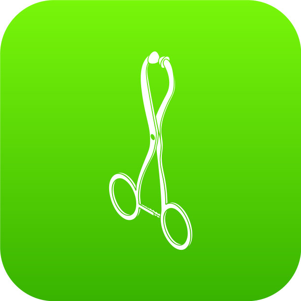手术剪图标绿色图片下载