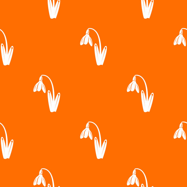 枯花图案橙图片下载