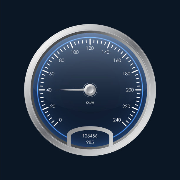 现实详细的3d速度表上的一个黑暗图片下载