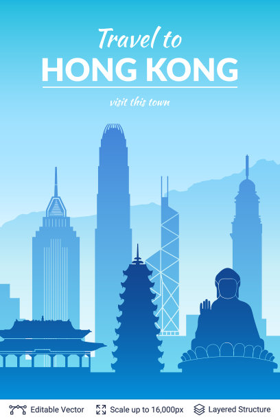 香港著名的城市景观图片下载