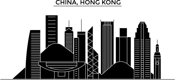 中国香港建筑城市天际线图片下载